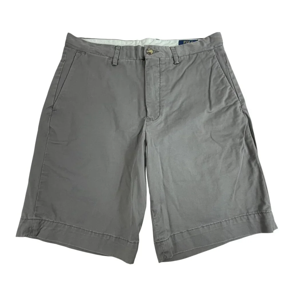 Ralph Lauren Polo Stretch Classic Shorts Mens 30 Gray Pockets